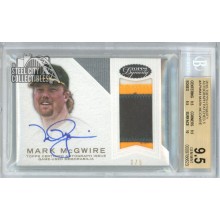 Mark McGwire 2016 Topps Dynasty Patch Autograph Card #AP-MM4 3/5 BGS 9.5