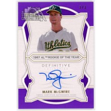Mark McGwire 2020 Topps Definitive Collection Purple Auto #DAAC-MM 3/3