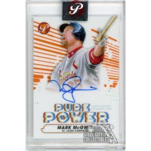 Mark McGwire 2022 Topps Pristine Pure Power Orange Autograph Card #PPA-MM 6/25