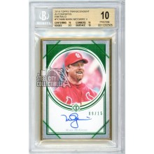 Mark McGwire 2018 Topps Transcendent Emerald Autograph Card #TCA-MM 9/15 BGS 10