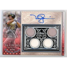 Mark McGwire 2021 Topps Sterling Seasons Red Quad Patch Auto Card #SSAR-MMC 1/5