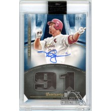 Mark McGwire 2021 Topps Luminaries Hit Kings Blue Autograph Card #HK-MM 2/5