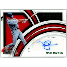 Mark McGwire 2022 Panini Immaculate Green Autograph Card #CIS-MM 1/5