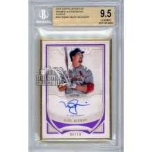 Mark McGwire 2019 Topps Definitive Framed Purple Autograph Card #DCFA-MMC 6/10 BGS 9.5