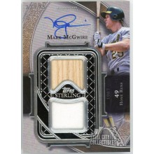 Mark McGwire 2022 Topps Sterling Swings Dual Relic Autograph Card #SWAR-MM 22/25