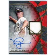 Mark McGwire 2022 Topps Diamond Icons Red Patch Auto Card #SPA-MM 5/5