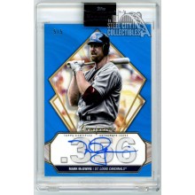Mark McGwire 2022 Topps Luminaries Hit Kings Blue Autograph Card #HK-MMC 5/5