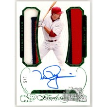 Mark McGwire 2016 Panini Flawless Greats Emerald Dual Patch Autograph Card 1/5