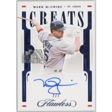 Mark McGwire 2021 Panini Flawless Greats Sapphire Autograph Card #GA-MM 2/7