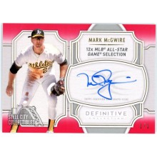 Mark McGwire 2020 Topps Definitive Red Legendary Autograph Card #LAC-MMC 1/1