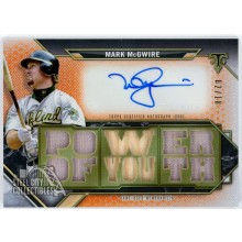 Mark McGwire 2021 Topps Triple Threads Orange Triple Relic Autograph Card 02/18