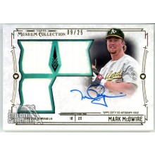 Mark McGwire 2015 Topps Museum Triple Patch Autograph Card #SST-MME 09/25