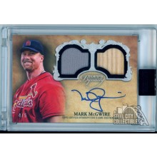 Mark McGwire 2021 Topps Dynasty Dual Relic Autograph Card #ADR-MM1 4/5