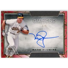 Mark McGwire 2022 Topps Diamond Icons Red Autograph Card #DIA-MM 1/5