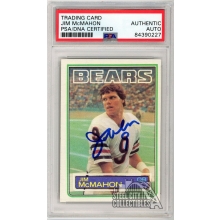 Jim McMahon 1983 Topps Autograph Rookie Card #33 PSA/DNA