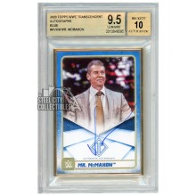 Mr. Vince McMahon 2020 Topps Transcendent WWE Blue Autograph Card #A-VKM 2/5 BGS 9.5 AUTO 10