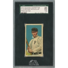 George McQuillan 1914 Coupon Cigarettes T213 Baseball Card SGC 1.5 Fair