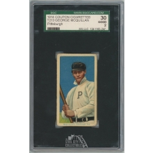 George McQuillan 1914 Coupon Cigarettes T213 Baseball Card SGC 2 Good