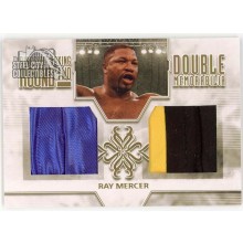 Ray Mercer 2011 ITG Ringside Boxing Double Memorabilia Gold Card #DM-08 /10 (Blue Yellow Down Side)