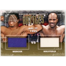 Ray Mercer Evander Holyfield 2011 ITG Ringside Boxing Battles Gold Trunks Card #B-08 /10