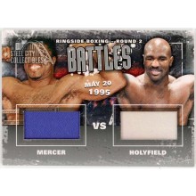 Ray Mercer Evander Holyfield 2011 ITG Ringside Boxing Battles Silver Trunks Card #B-08