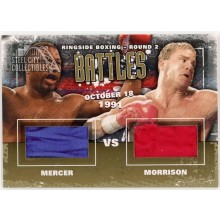 Ray Mercer Tommy Morrison 2011 ITG Ringside Boxing Battles Gold Trunks Card #B-11