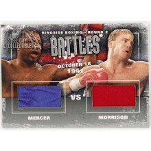 Ray Mercer Tommy Morrison 2011 ITG Ringside Boxing Battles Silver Trunks Card #B-11