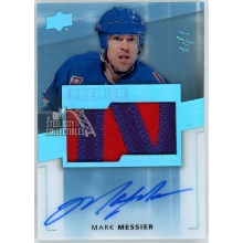 Mark Messier 2014-15 Upper Deck Premier Stars Patch Autograph Card #143 1/1