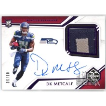 DK Metcalf 2019 Panini Limited Purple Rookie Patch Autograph Card #110 06/10