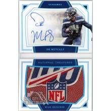 DK Metcalf 2019 Panini National Treasures Rookie Jumbo Football Autograph Booklet Card #PSBV-DK 5/10