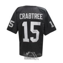 Michael Crabtree Autographed Oakland Custom Black Football Jersey - BAS