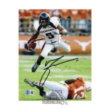Michael Crabtree Autographed Texas Tech 8x10 Football Photo - BAS