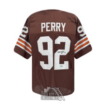 Michael Dean Perry Autographed Cleveland Custom Brown Football Jersey - BAS