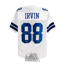 Michael Irvin Autographed Dallas White Custom Football Jersey - BAS (New Sticker)