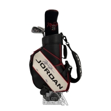Michael Jordan Autographed Mini-Golf Bag W/ Clubs 23/123 - UDA