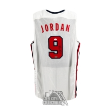 Michael Jordan Autographed Team USA White Nike Basketball Jersey - JSA LOA