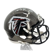 Michael Penix Jr Autographed Atlanta Chrome Mini Football Helmet - BAS
