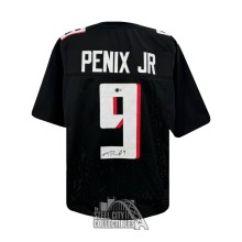 Michael Penix Jr Autographed Atlanta Custom Black Football Jersey - BAS