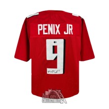 Michael Penix Jr Autographed Atlanta Custom Red Football Jersey - BAS