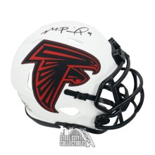 Michael Penix Jr Autographed Atlanta Lunar Eclipse Mini Football Helmet - BAS