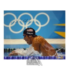 Michael Phelps Autographed USA 16x20 Swimming Photo - BAS (Black Ink)