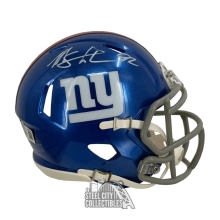 Michael Strahan Autographed New York Giants Speed Mini Football Helmet - BAS