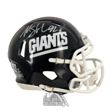 Michael Strahan Autographed New York Giants 81-99 Throwback Mini Football Helmet - BAS