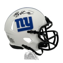 Michael Strahan Autographed New York Lunar Eclipse Mini Football Helmet - BAS