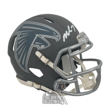Michael Vick Autographed Atlanta Falcons Slate Mini Football Helmet - BAS