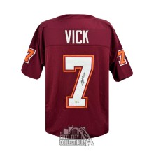 Michael Vick Autographed Virginia Tech Custom Maroon Football Jersey - BAS
