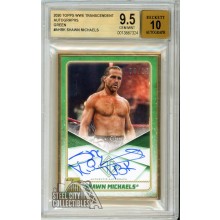 Shawn Michaels 2020 Topps Transcendent WWE Green Auto Card #A-HBK 04/15 BGS 9.5