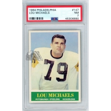 Lou Michaels 1964 Philadelphia Football Card #147 PSA 7 NM