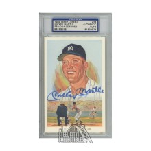 Mickey Mantle Autographed 1989 Perez-Steele Celebration Postcard - PSA/DNA