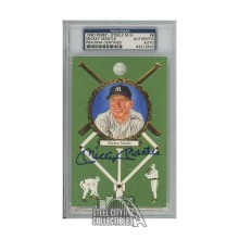 Mickey Mantle Autographed 1990 Perez-Steele Masterworks Postcard - PSA/DNA
